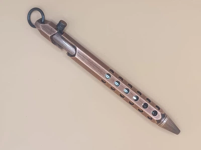 Креативная латунная ручка Winfeng Brass Bolt 1099, профессиональная шариковая ручка, военная ручка, 458541258-бронза