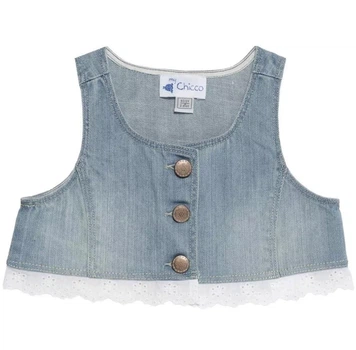 Джинсовый жилет для девочки Chicco 090.96391.025 104 см Голубой