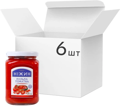 Упаковка пульпы томатной Ніжин 300 г х 6 шт (4823006808427)