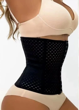 Женский дышащий корсет для коррекции талии на косточках Perfect Shape (1956-54-01) Черный 54 No Brand (5XL)