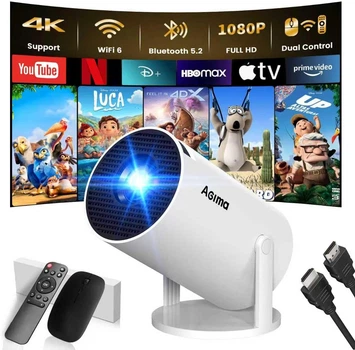 Мини-проектор AGIMA 1080P 4K/WiFi/BT5.2/поворот на 180°