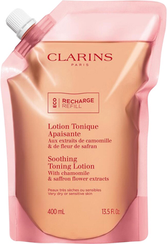 Wkład wymienny Lotion do twarzy Clarins Soothing Toning łagodzący 400 ml (3666057217302)