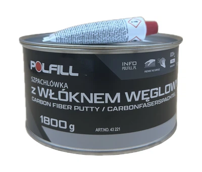Шпаклівка карбонова (з вуглцевим волокном) "CARBON" + затв. 1,8кг чорна Polfill