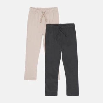 Джоггери (2шт) H&M 98см бежевий, сірий 90111362002
