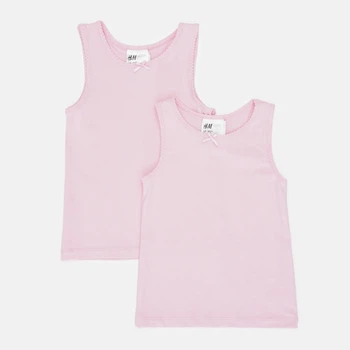 Майка (2шт) H&M 98 104см світло-рожевий 2412943366