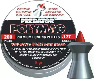 Кулі JSB Exact Predator Polymag 4.5мм, 0.52г, 200шт