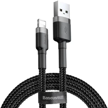Кабель Baseus Cafule Series USB For Lightning 0.5м 2.4A (CALKLF-AG1) Grey/Black