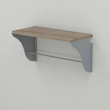 Полка настенная Ferrum-decor Комфи 260x700x240 металл Серый ДСП