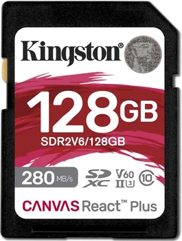 Карта пам'яті Kingston SD 128GB C10 UHS-II U3 R280/W100MB/s