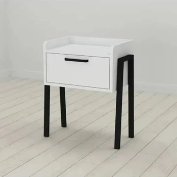 Тумба модульна Ferrum-decor Бетті 540x450x320 метал Чорний ДСП Біле 16 мм (FRD-102989)