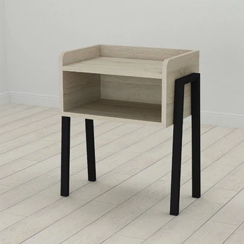 Тумба модульна Ferrum-decor Джузі 540x450x320 метал Чорний ДСП Сонома 16 мм (FRD-102971)