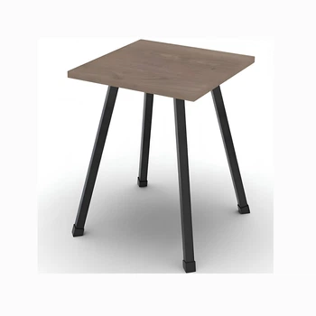 Табурет кухонный Ferrum-decor 430x320x320 Черный металл ДСП Дуб Сонома Трюфель 16 мм (FRD-104641)