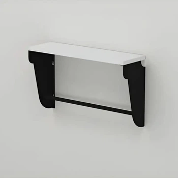 Полка настенная Ferrum-decor Свит 300x600x150 металл Черный ДСП Белое 16 мм (FRD-102800)