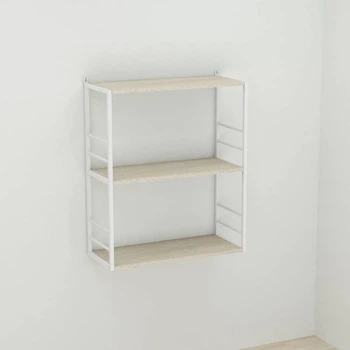 Книжная полка универсальная Ferrum-decor Стим 2 74x63x26 белый ДСП Дуб Сонома 16мм (FRD-104112)