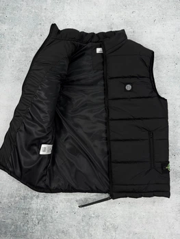 Жилетка чоловіча Stone Island без квпюшона XXL чорний