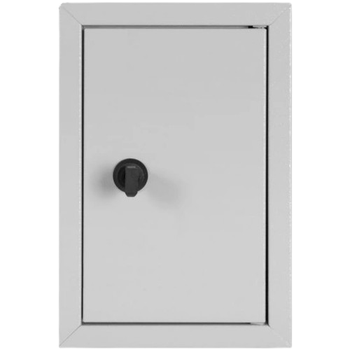 Корпус металевий з монтажною панеллю E.NEXT e.mbox.pro.p.50.40.20, IP31, замок у комплекті, Сірий
