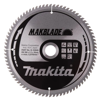 Пиляльний диск MAKITA 260*30мм*80Т по дереву MAKBlade B-32845