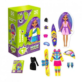 Магнитная одевалка Vladi Toys WOW Surprise "Travel" из картона VT3210-15