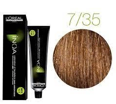 Краска без аммиака L'Oreal Inoa 7.35 блондин золотистый красное дерево 60 мл