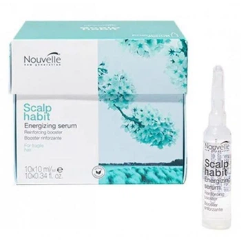 Тонизирующая сыворотка в ампулах для волос Nouvelle Scalp Habit Energizing Serum 10 шт 10 мл