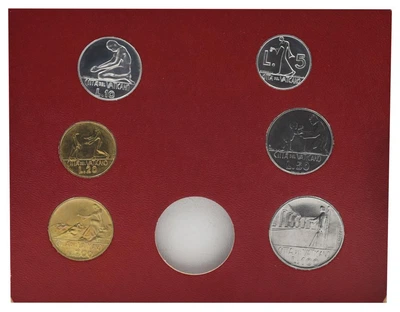 Набор монет Ватикан набор из 6 монет 1978 AU-UNC 5, 10, 20, 50, 100, 200 лир