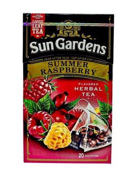 Чай цветочно-ягодный Sun Gardens Summer Raspberry со вкусом малины в пирамидках 20шт