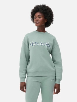 Світшот на флісі Primark м'ятний з принтом ZZBIM629 2XL