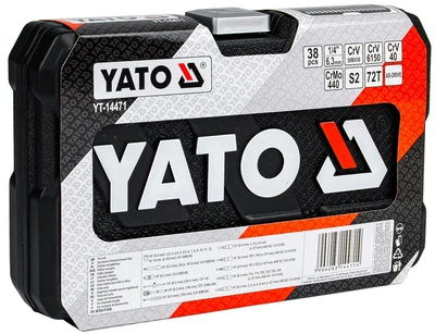 Набір торцевих головок Yato 1/4'' 38 шт. (YT-14471)