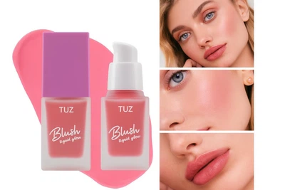Кремовый мультитаскер TUZ Liquid Blush Brightens – румяна, тени и помада 3-в-1