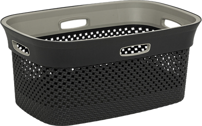 Кошик для білизни 5five Simply Smart Hamper з ручками антрацитовий 45 л (3560233510563)