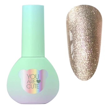 Гель-лак YOU ARE CUTE Color 110 золотистий світловідбиваючий, 5 мл
