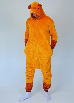 Мужские кигуруми взрослая и подростковая на молнии Kigurumi Капибара оранжевый L 165-175 см (1139/2)