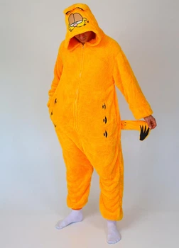 Мужские кигуруми взрослая и подростковая на молнии Kigurumi Кот Гарфилд оранжевый XL 175-185 см (1147/2)