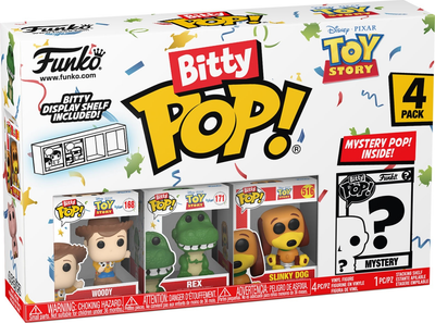 Zestaw figurek-niespodzianek Funko Bitty Pop Disney Historia zabawek Woodie 2.2 cm 4 szt (889698730426)
