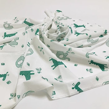 Пеленка ситец Зеленые животные Penetka 100x95 см