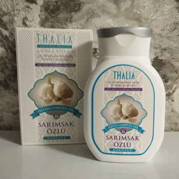Шампунь проти випадіння волосся з фітокомплексом та часником THALIA, 300 мл