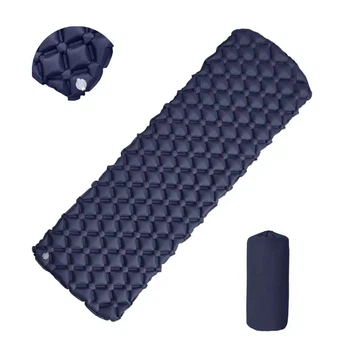 Надувний туристичний матрац Sleeping Pad cиній 190×60 см