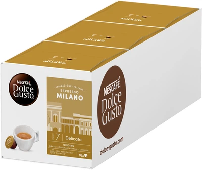 Упаковка кави NESCAFE Dolce Gusto Espresso Milano 99.2 г 16 капсул х 3 шт (8445290422132)