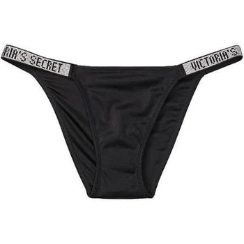 Плавки Victoria’s Secret черный Shine Strap Barbados Bikini Swim Xs