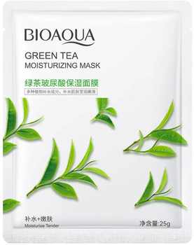 Тканевая маска для лица Bioaqua Green Tea Moisturizing Mask с экстрактом зелёного чая, 25 г