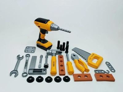 Детская игрушка Набор инструментов в чемодане A-Toys, дрель, шуруповерт, 25 предметов, 27,5-25,5-9 см ( T012А)