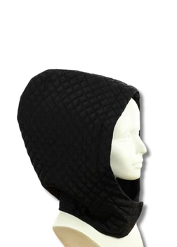 Женский капор-капюшон из стеганой плащевки Камила (One-size) Черный