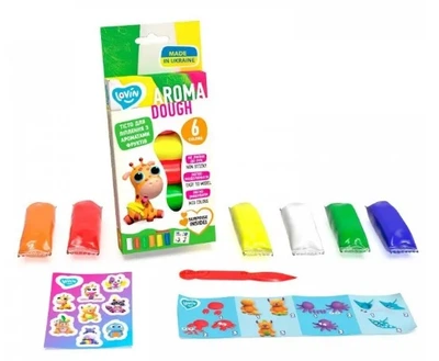 Набор для лепки с тестом, 6 цветов Aroma, TM Lovin
