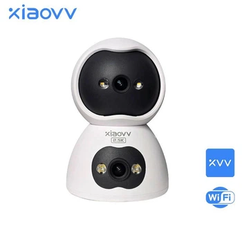 Відеоняня Xiaovv BQ2 PRO 4-мегапіксельна IP-камера з подвійним об’єктивом, Wi-Fi, оглядом 360°, нічним баченням, відеоспостереженням та двостороннім звʼязком