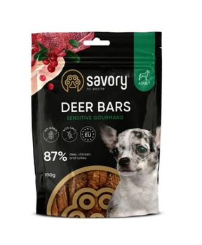 Джерки Savory Bars With Venison, батончики з олениною, 100 г