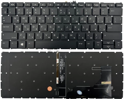 Клавиатура для ноутбука HP EliteBook 730 735 835 830 G7 G8 подсветка без рамки прямой Enter PWR PRC (L85737-001)