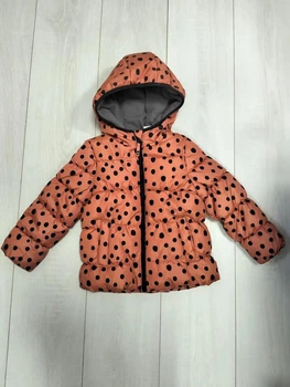 Куртка для девочки терракотовая в горох Tex 104см (400011682)