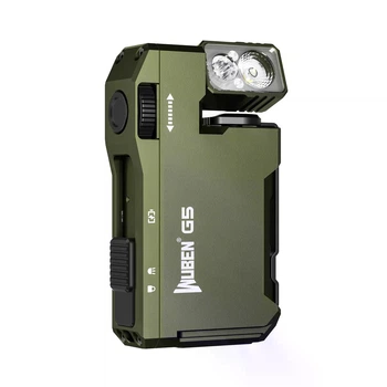 Ліхтар EDC Wuben G5 (400 Люмен, 82 Метри, 450мАг, RGB, Type-C, Магніт) Зелений