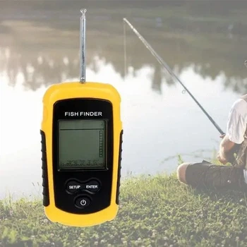 Ехолот Fish Finder портативний для берега і човна з LCD екраном і виявленням риби до 50 метрів