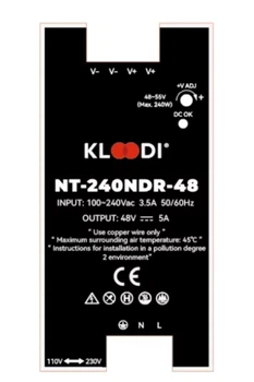 Блок живлення на дінрейку 240W 48V IP20 KLOODI KDPS-NDR 240 48V